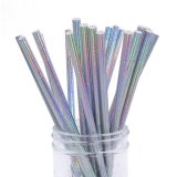 Foil Rainbow Silver Iridescent Paper Straws 500 pcs Foil Rainbow Silver Iridescent Paper Straws 500 pcs