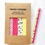 100 Pcs/Box Mixed Girls Slumber Party Paper Straws 100 Pcs/Box Mixed Girls Slumber Party Paper Straws