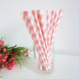 Baby Pink Striped Paper Drinking Straws 500pcs Baby Pink Striped Paper Drinking Straws 500pcs